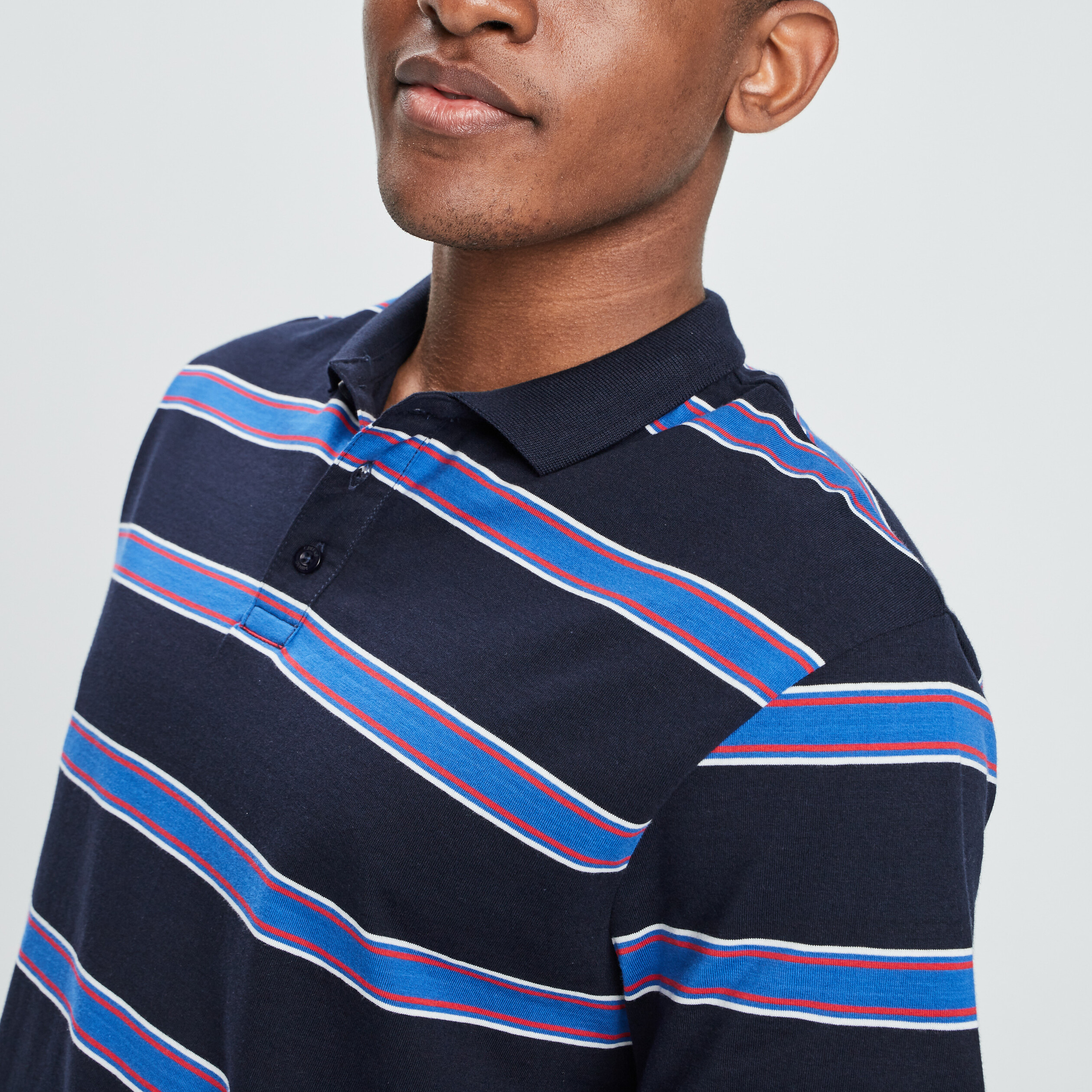 Polo droit manches courtes bleu homme | La Halle
