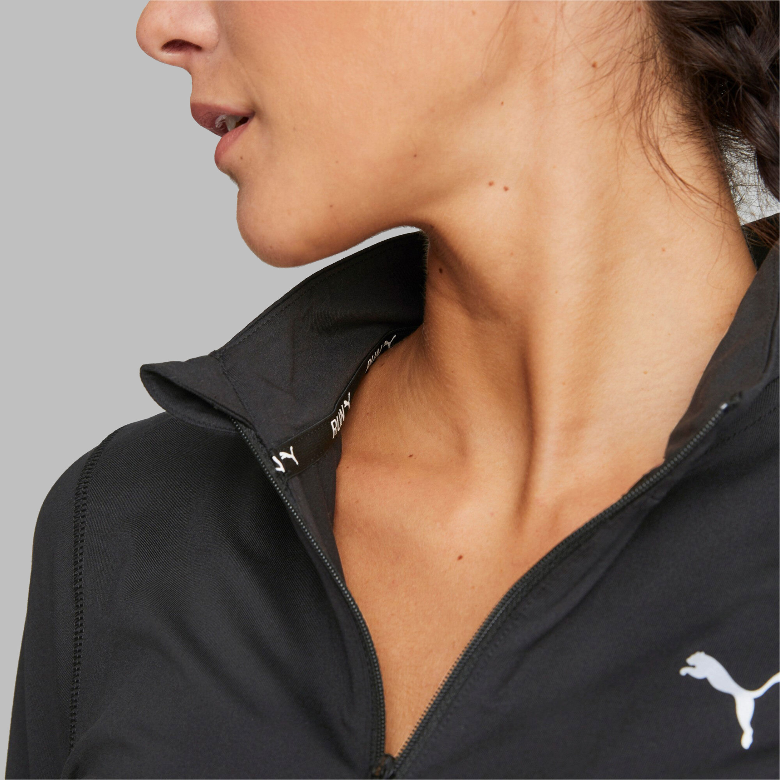 Run Favorite 1/4 Zip Lauftop Damen - Schwarz