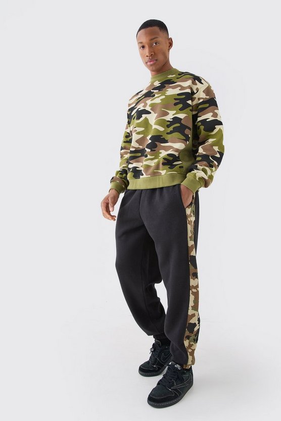 Oversized Camo Side Panel Jogger