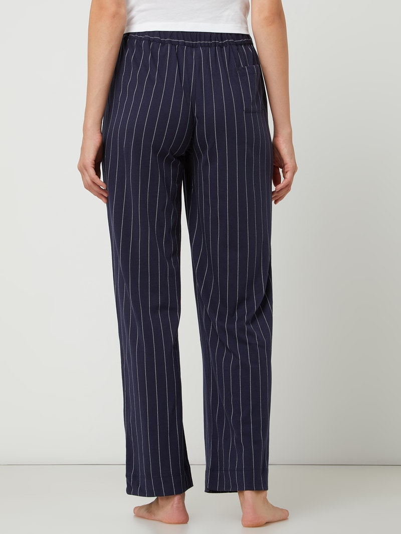 Pyjamahose mit Streifenmuster in dunkelblau