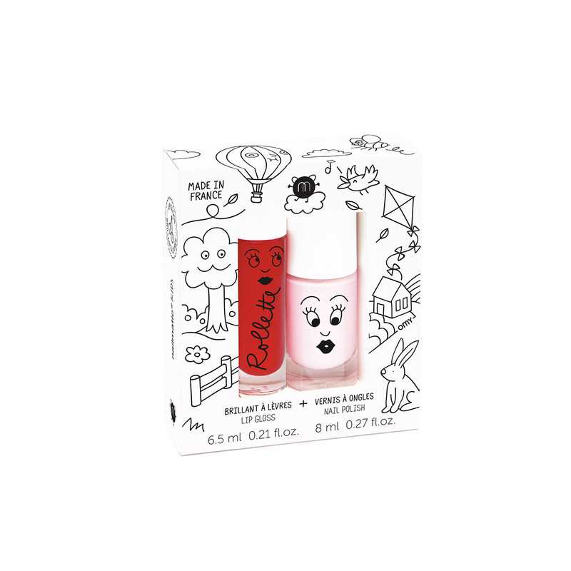 Coffret duo brillant à lèvres et vernis à ongles Kids cottage Nailmatic