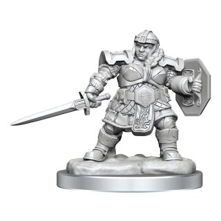 D&D Nolzur's Marvelous Miniatures Miniatur unbemalt Dwarf Fighter Female (2)