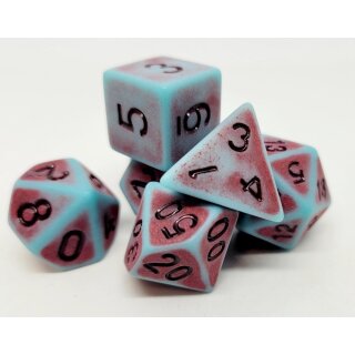 Würfelset Antique: Bloody/Blue (7)