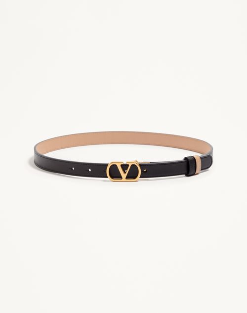 VLogo Signature vendbart bælte i skinnende kalveskind 20 mm