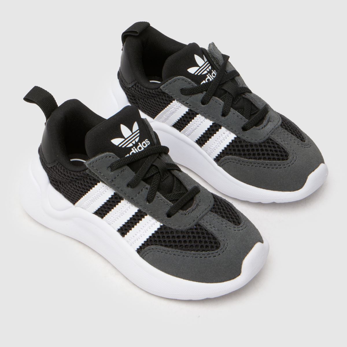 adidas fekete-fehér adifom 70-es évekbeli kisgyermek edzőcipők