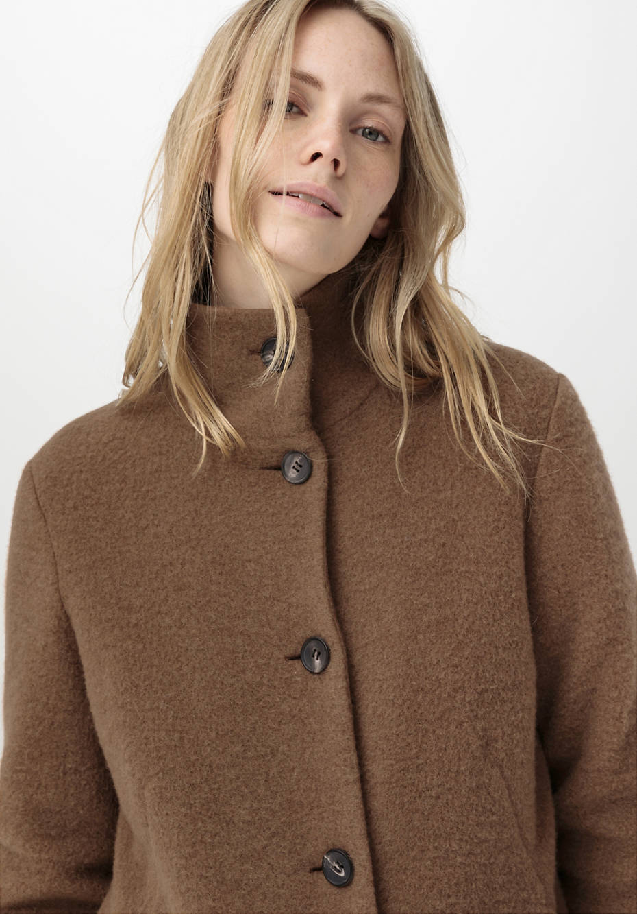 Wollfleece Mantel aus reiner Bio-Merinowolle
