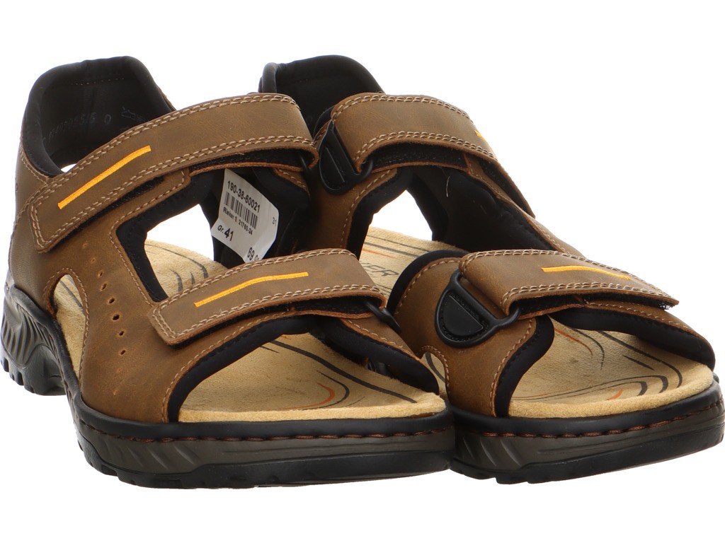RIEKER Sportliche Sandalen braun FSK Herren Sandalen