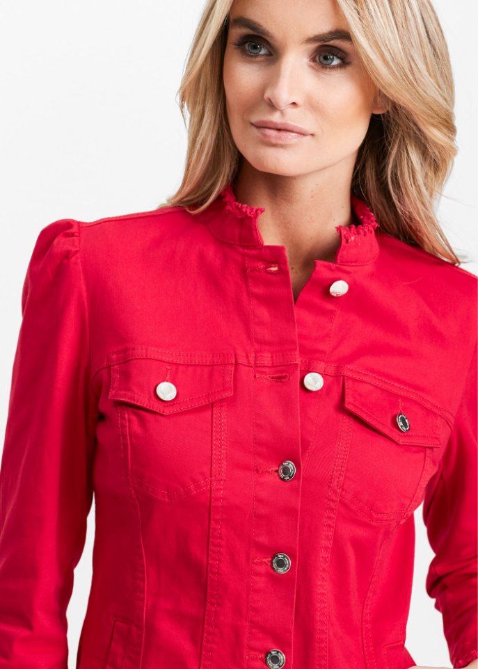 Jacke mit leichten Puffärmeln