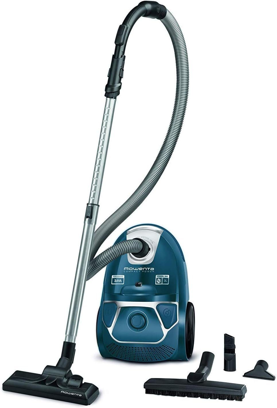 Rowenta Bodenstaubsauger RO3950 + 4er Pack ZR200520, 2000W, extrem leise, Hygienefilter, mit Beutel, High Filtration Staubsaugerbeutel für Dauerhaft hohe Saugleistung
