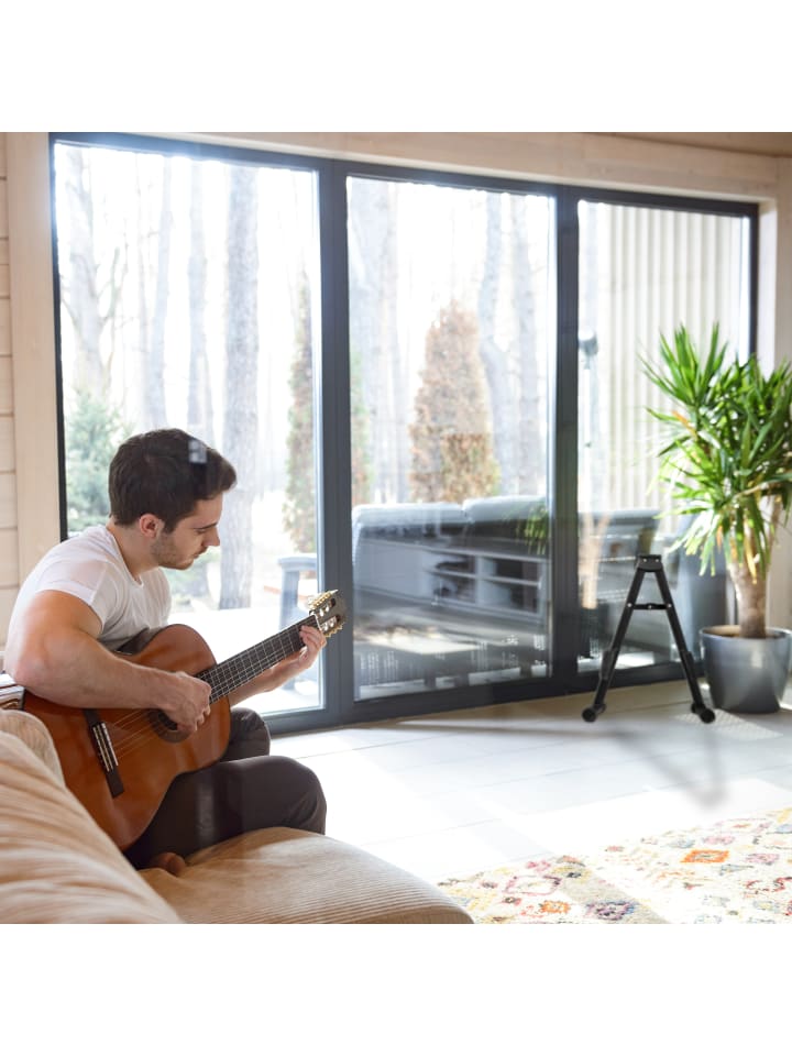 relaxdays Gitarrenständer in Schwarz - (B)29 x (H)37 x (T)30 cm günstig kaufen onesize