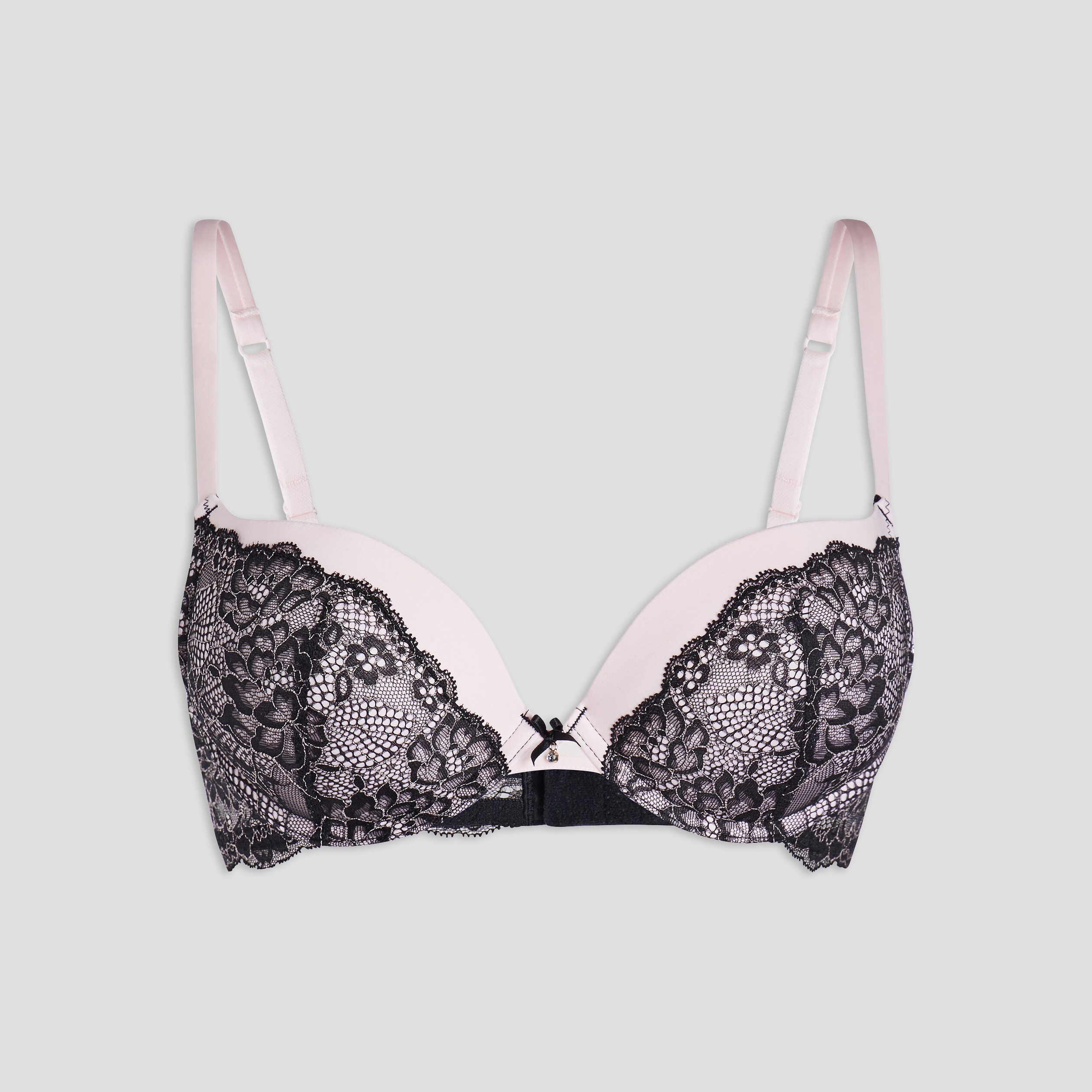 Soutien-gorge dentelle maxi push-up rose clair femme | La Halle
