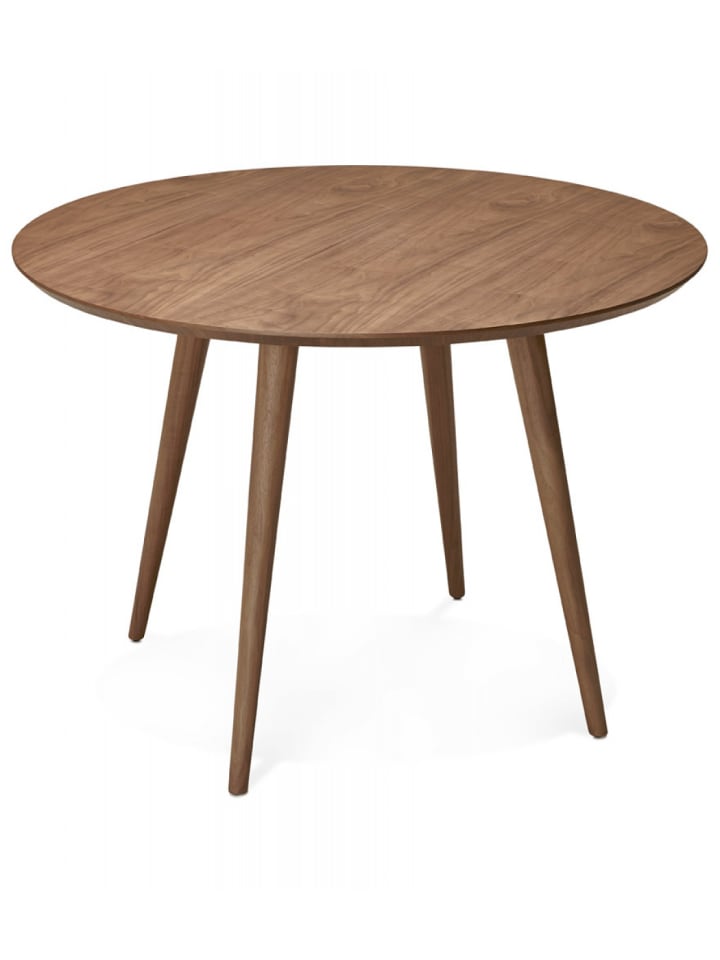 KADIMA DESIGN Runder Esstisch aus Walnussfurniertem Holz | Nordischer Stil in Braun günstig kaufen onesize