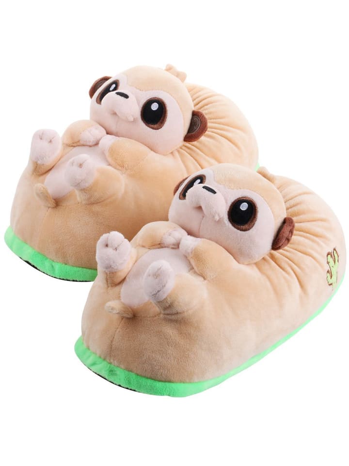 Corimori Plüsch Hausschuhe in Beige günstig kaufen 34-44