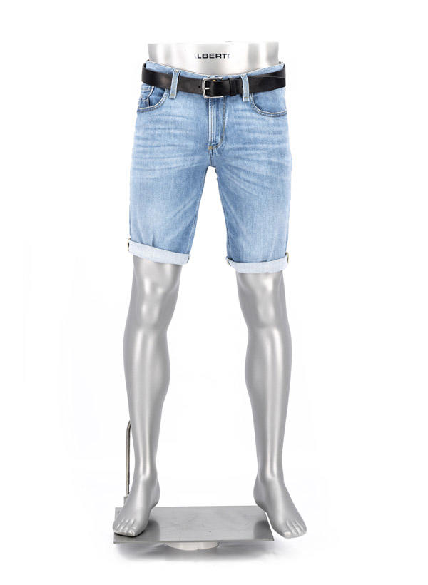 Alberto, Jeansshorts Slipe-K, Tapered Fit, Bio Baumwoll-Stretch, hellblau