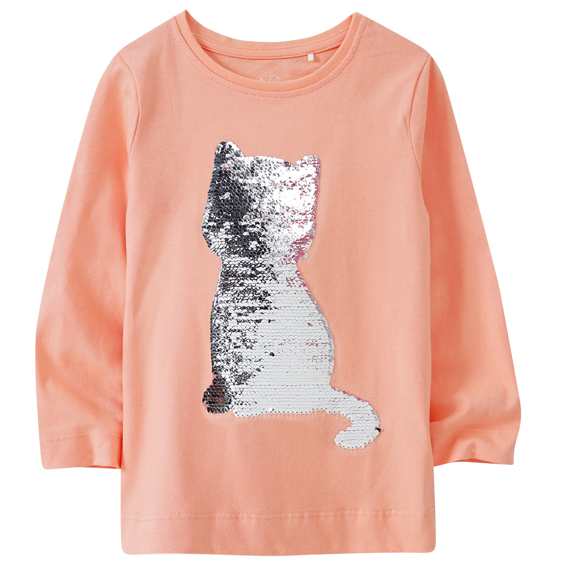 Mädchen Langarmshirt mit Wendepailletten