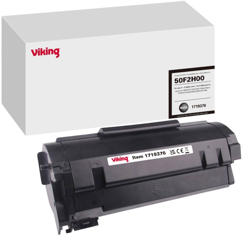 Viking Kompatibel Lexmark Tonerkartusche 50F2H00 Schwarz
