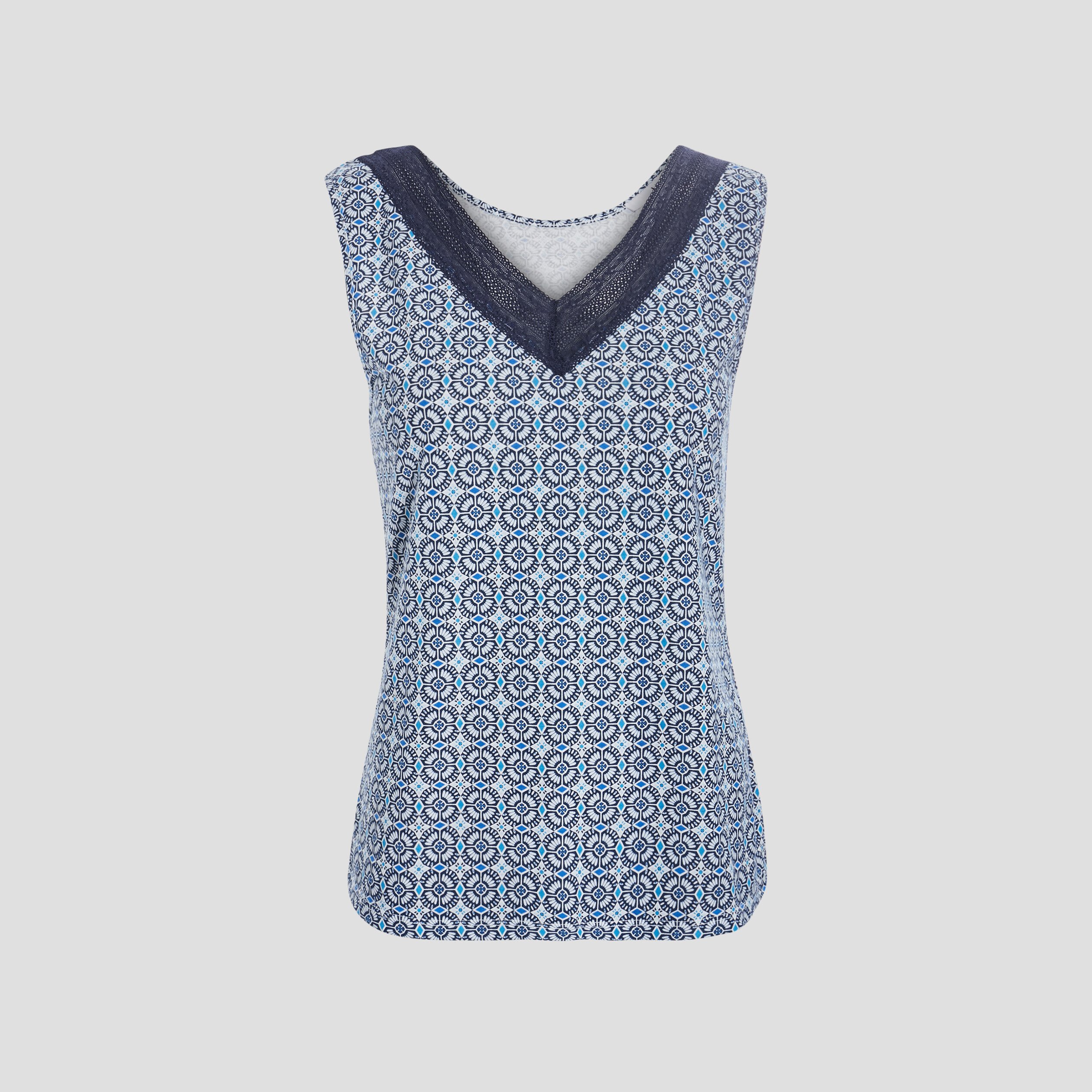 Haut de pyjama débardeur bleu femme | La Halle