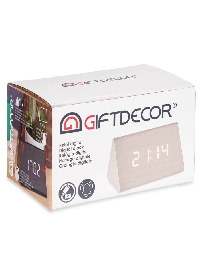 GIFTDECOR Digitaler Wecker in weiß günstig kaufen onesize