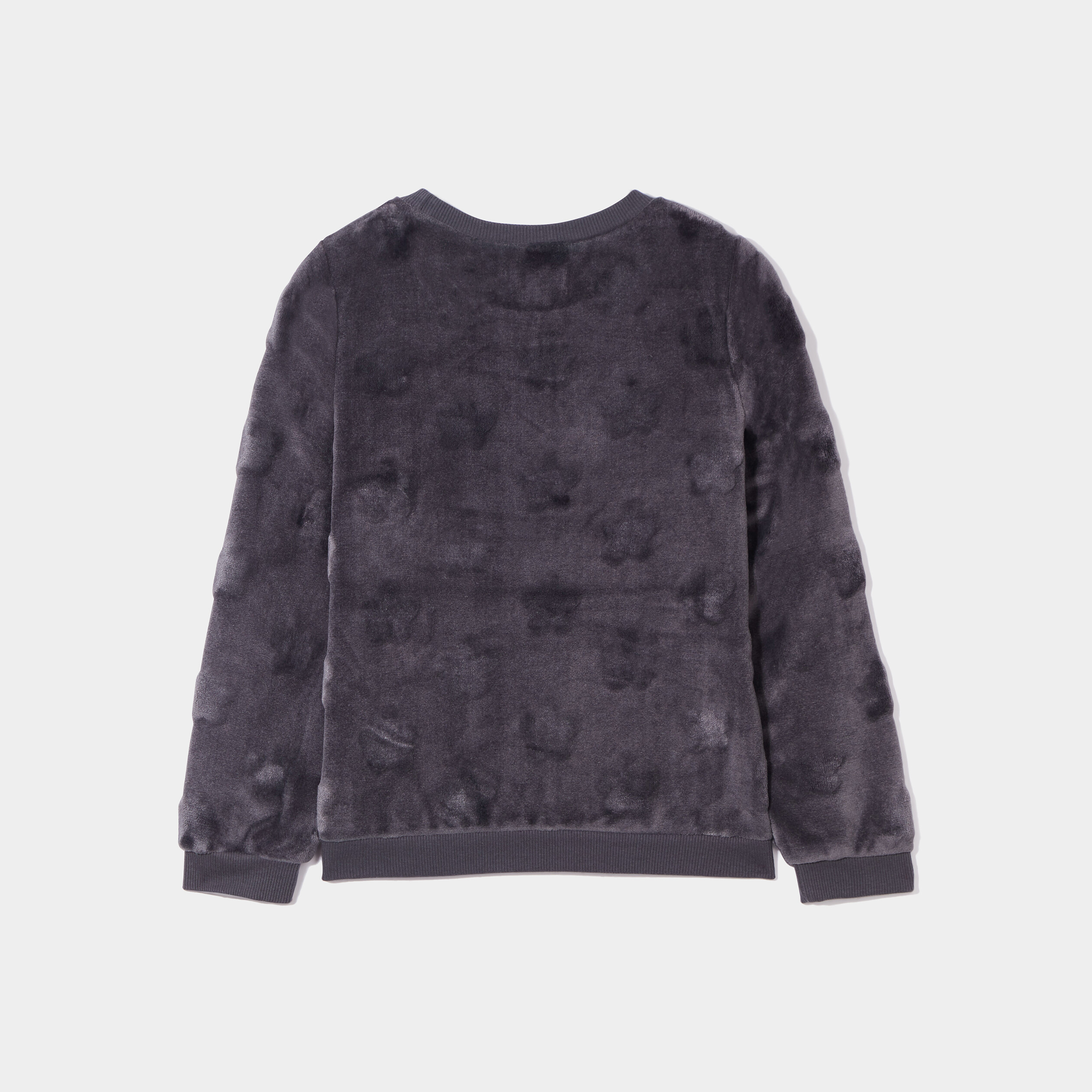 Sweat doux manches longues gris foncé fille | La Halle