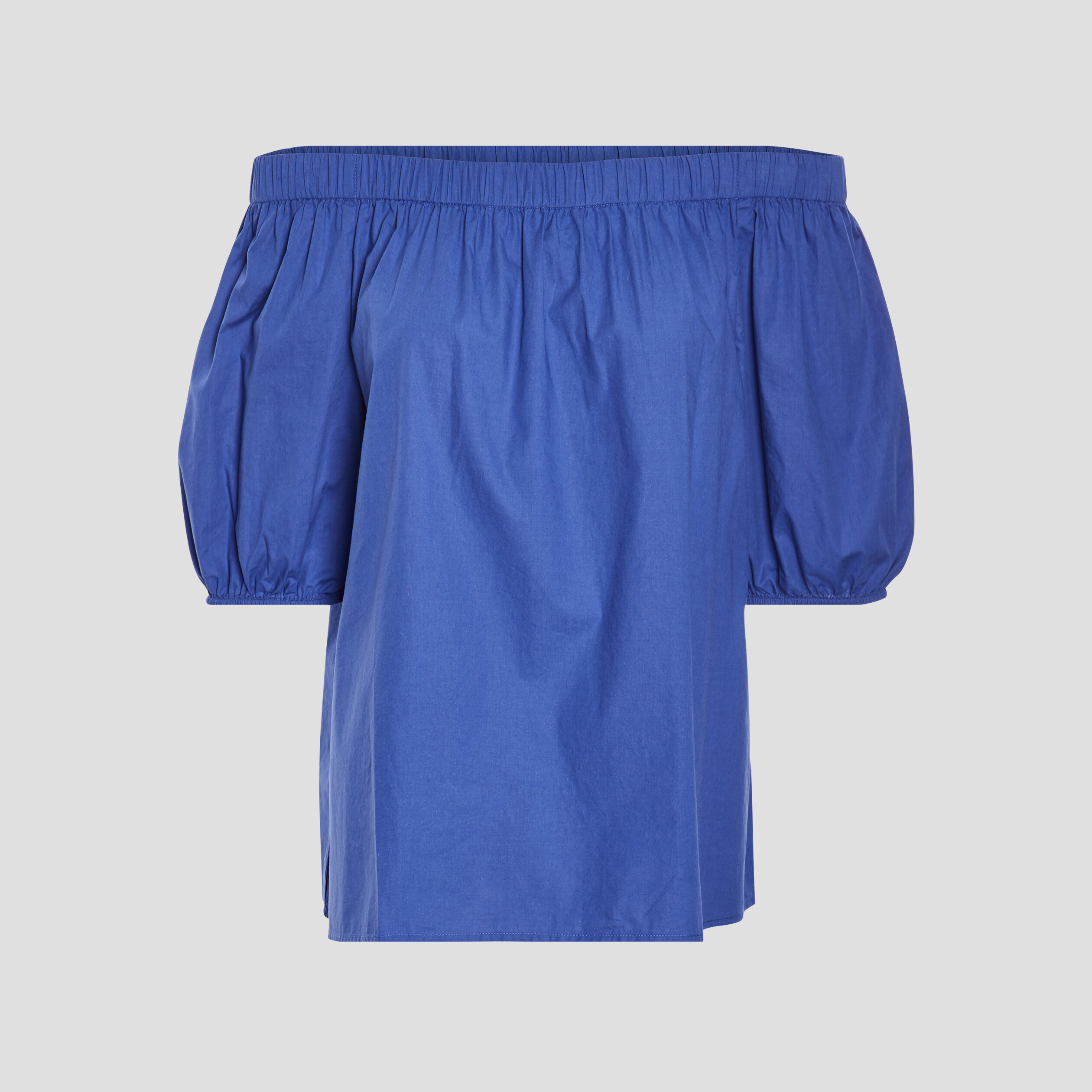 Blouse col bardot manches 3 4 bleu electrique femme | La Halle