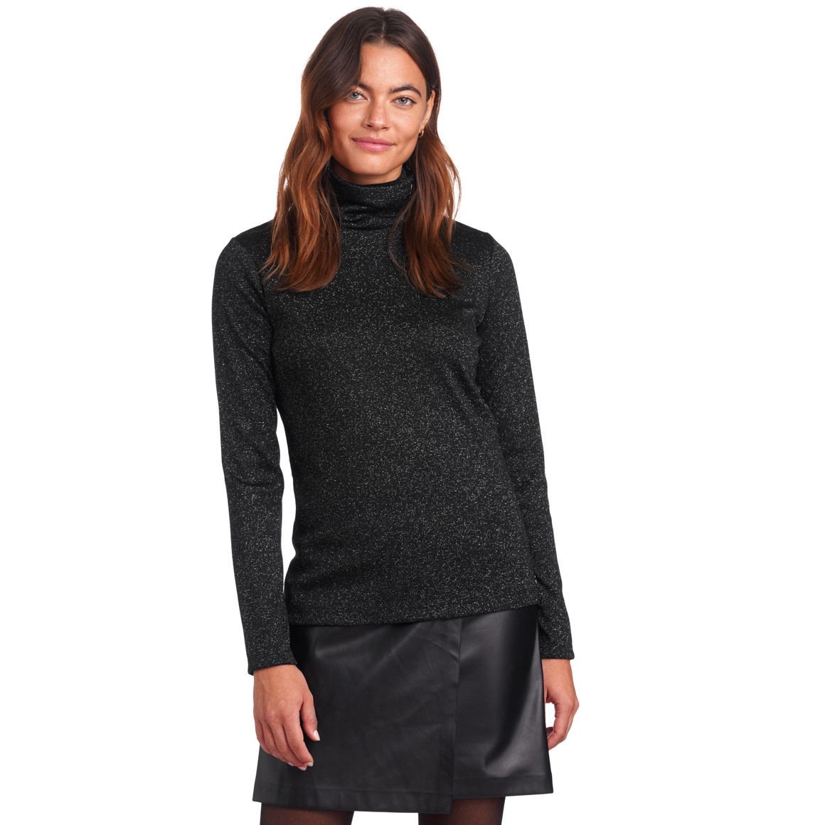 Damen Langarmshirt mit Rollkragen