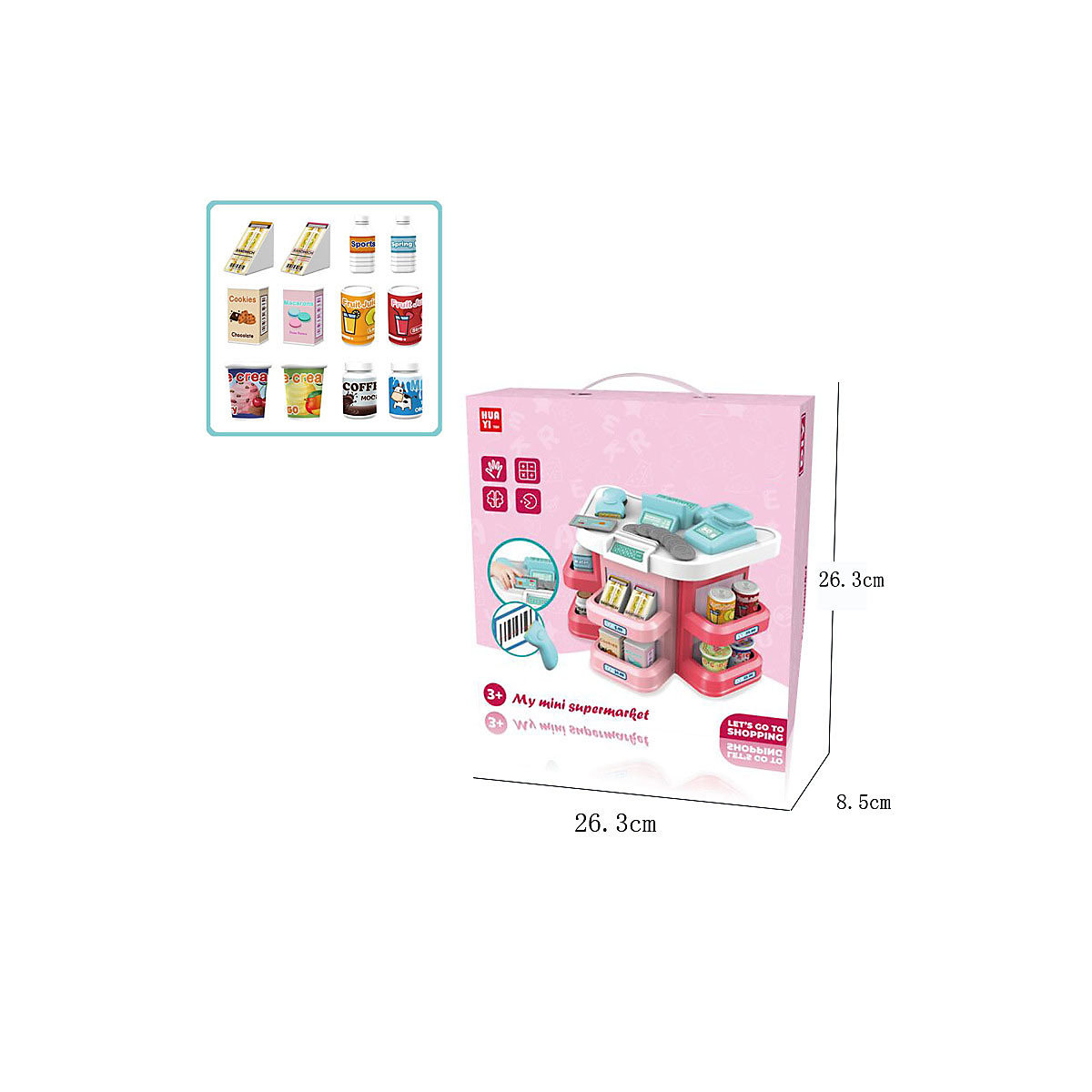Simulations-Supermarkt-Verkaufstheke für Kinder Simuliertes Spielhaus-Spielzeugset für Kinder