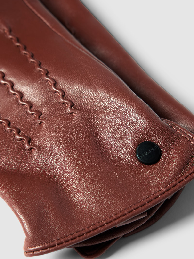 Touchscreen-Handschuhe aus Leder Modell 'Nappa Glove' in hellbraun
