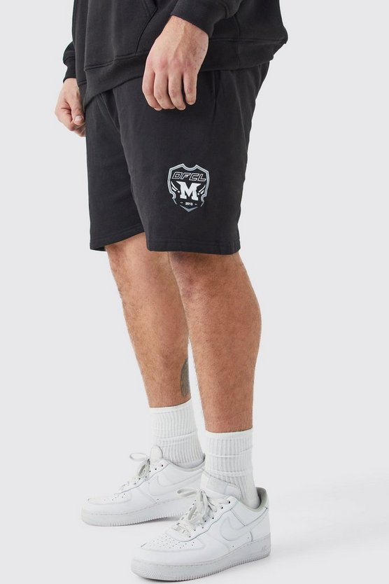 Plus lockere Team Ofcl Shorts in Schwarz