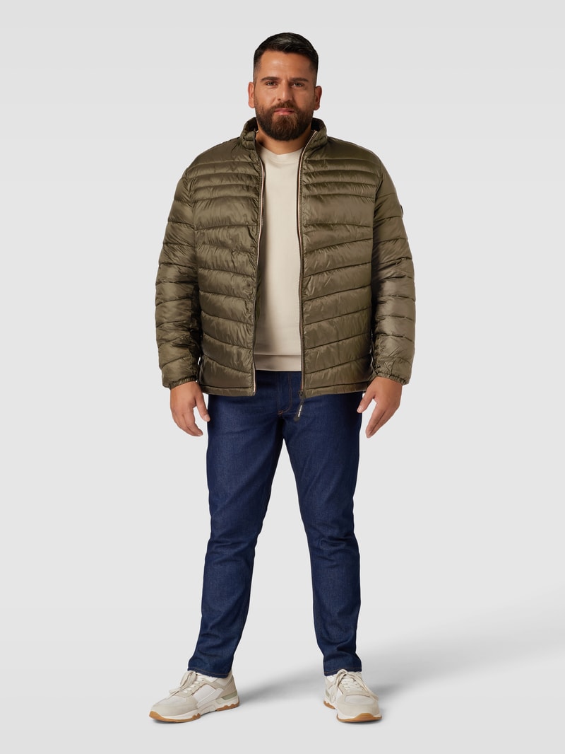 PLUS SIZE Steppjacke mit Eingrifftaschen Modell 'HERO' in khaki