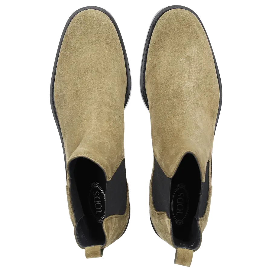 Tod's - Chelsea Boots W60C Veloursleder - grün