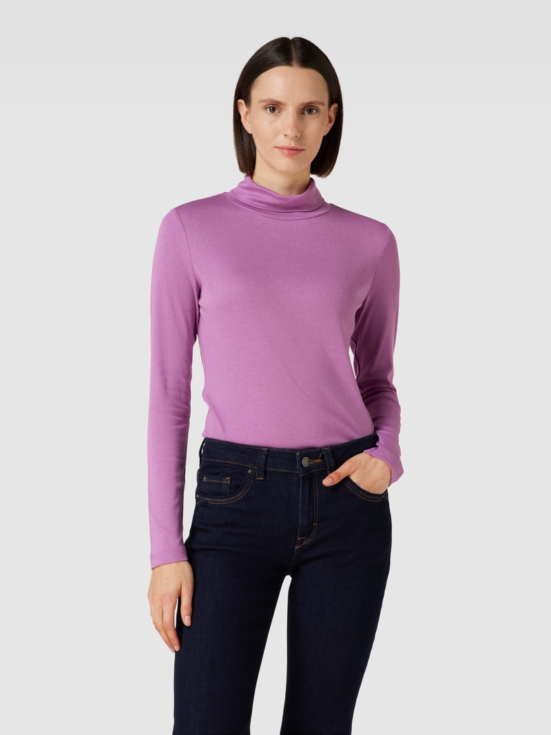 Longsleeve mit Rollkragen in mauve