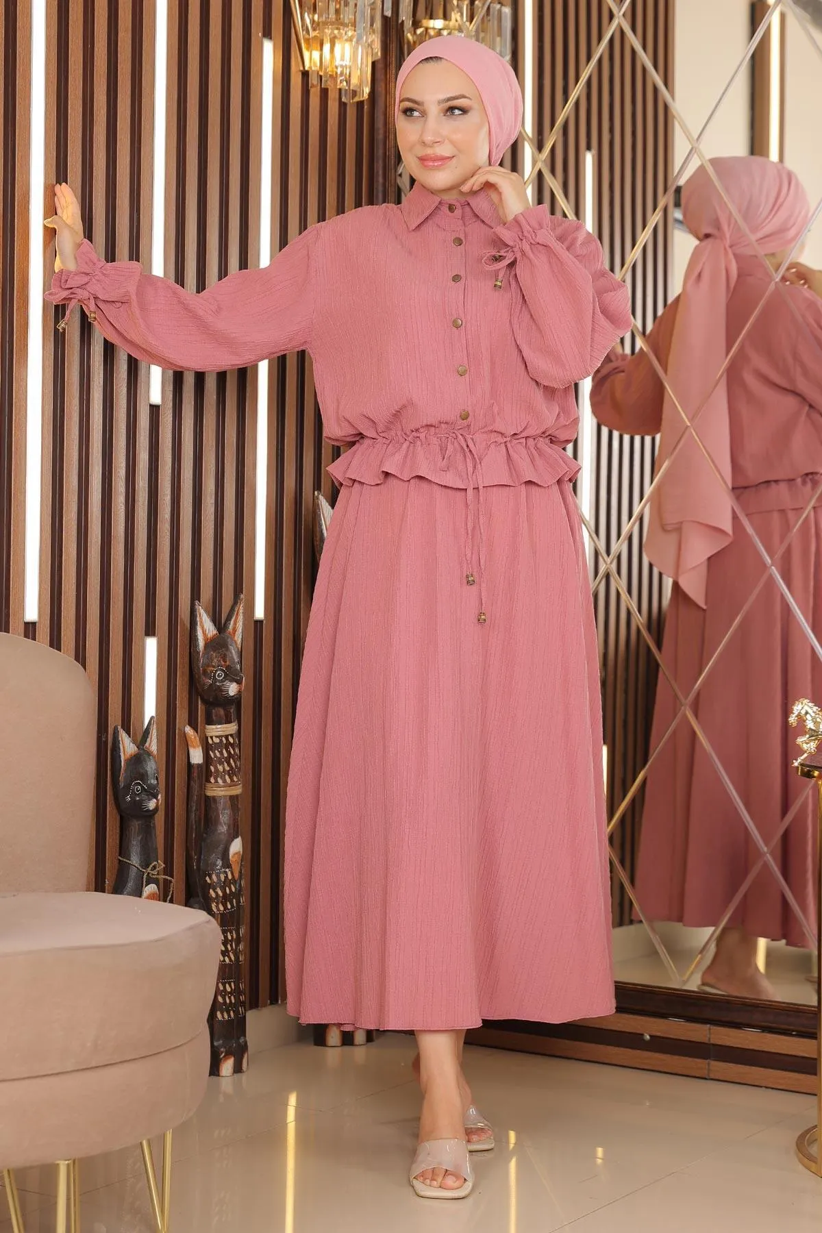 Modamihram  Hemdrock-Set Dusty Rose 19146