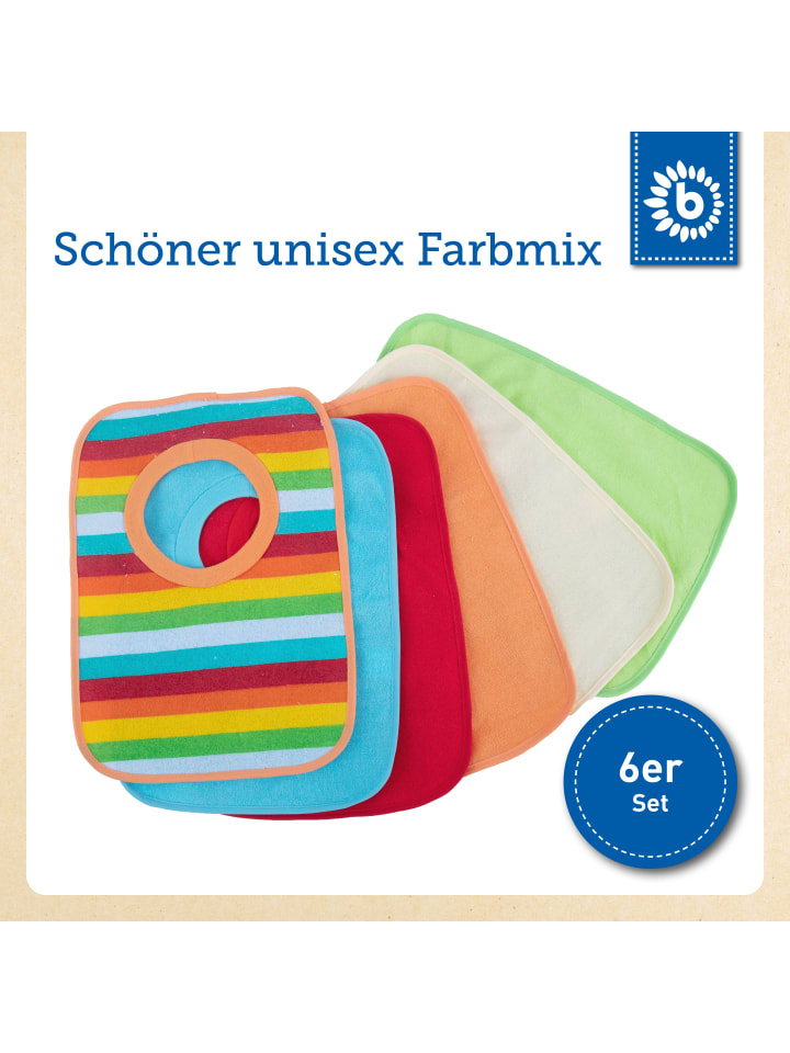 Bieco Spielwaren Baby Schlupf Lätzchen, 6er Pack - ab Geburt in Mehrfarbig günstig kaufen onesize