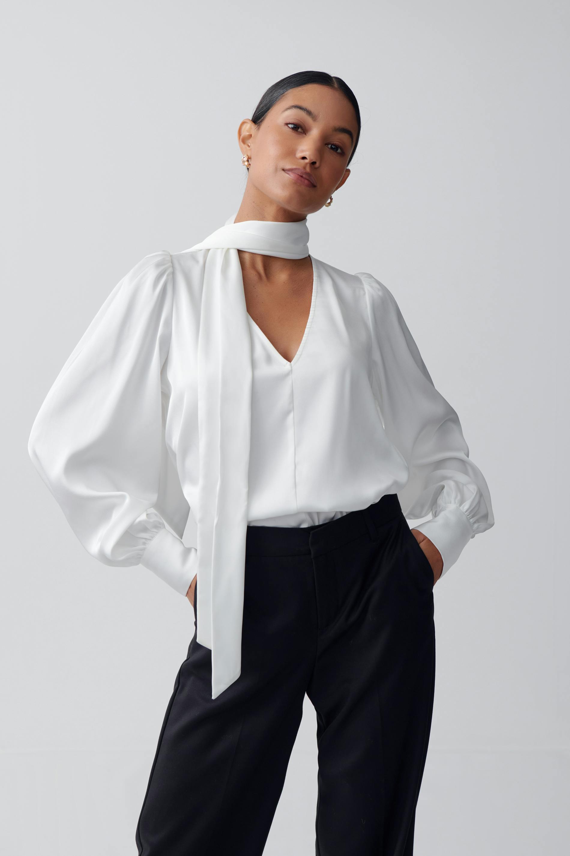 Scarf blouse