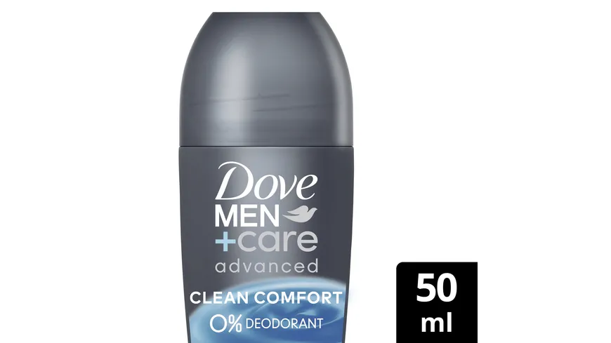 Dove Men+Care Deo Roll-On Clean Comfort ohne Alkohol/Aluminiumsalze 50 ml 50 ml