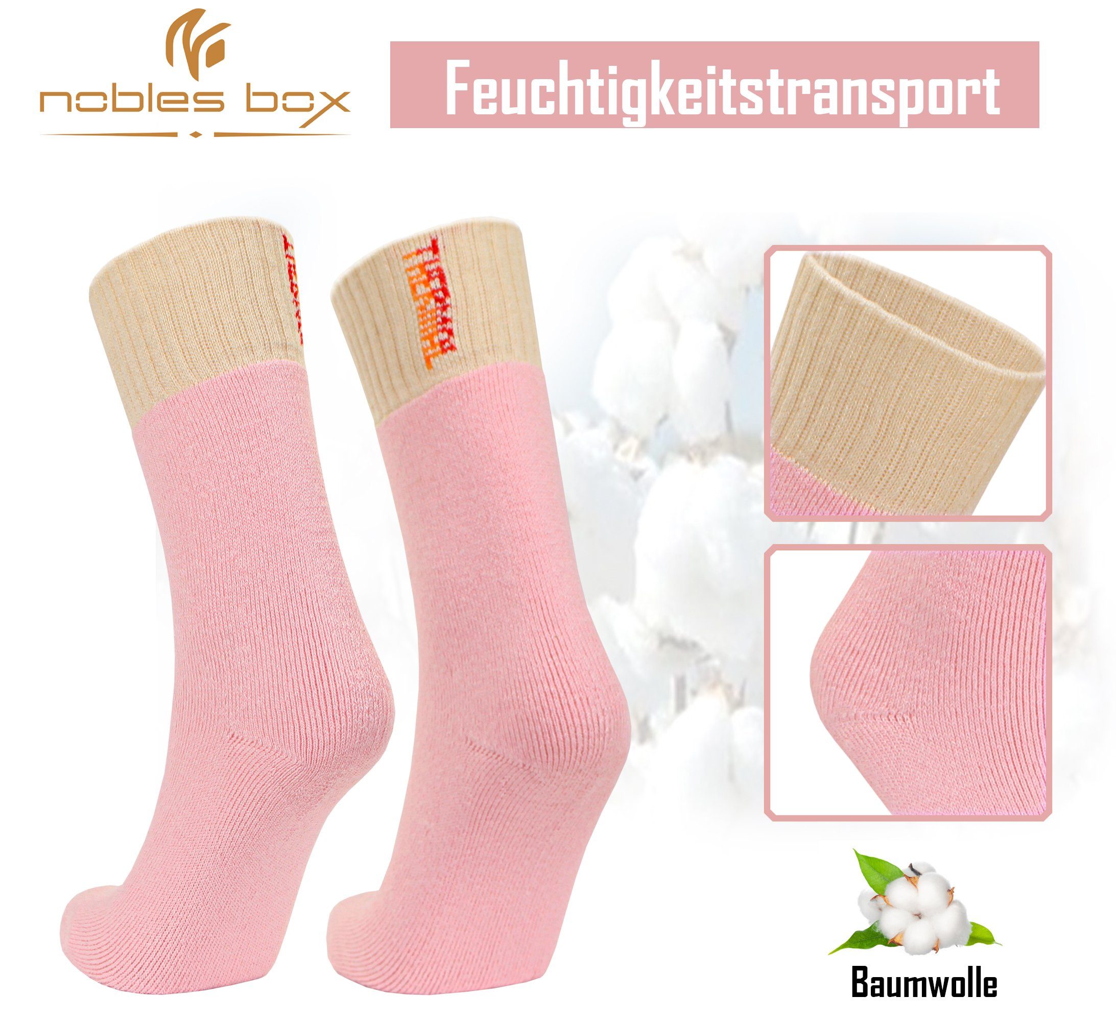 NoblesBox Thermosocken Damen Wintersocken (Beutel, 3-Paar, 37-40 EU Größe) Damen Warme Socken, Damen Arbeitssocken