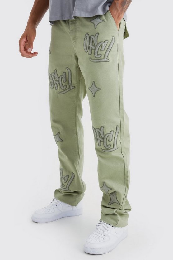 Tall lockere Hose mit Applikation