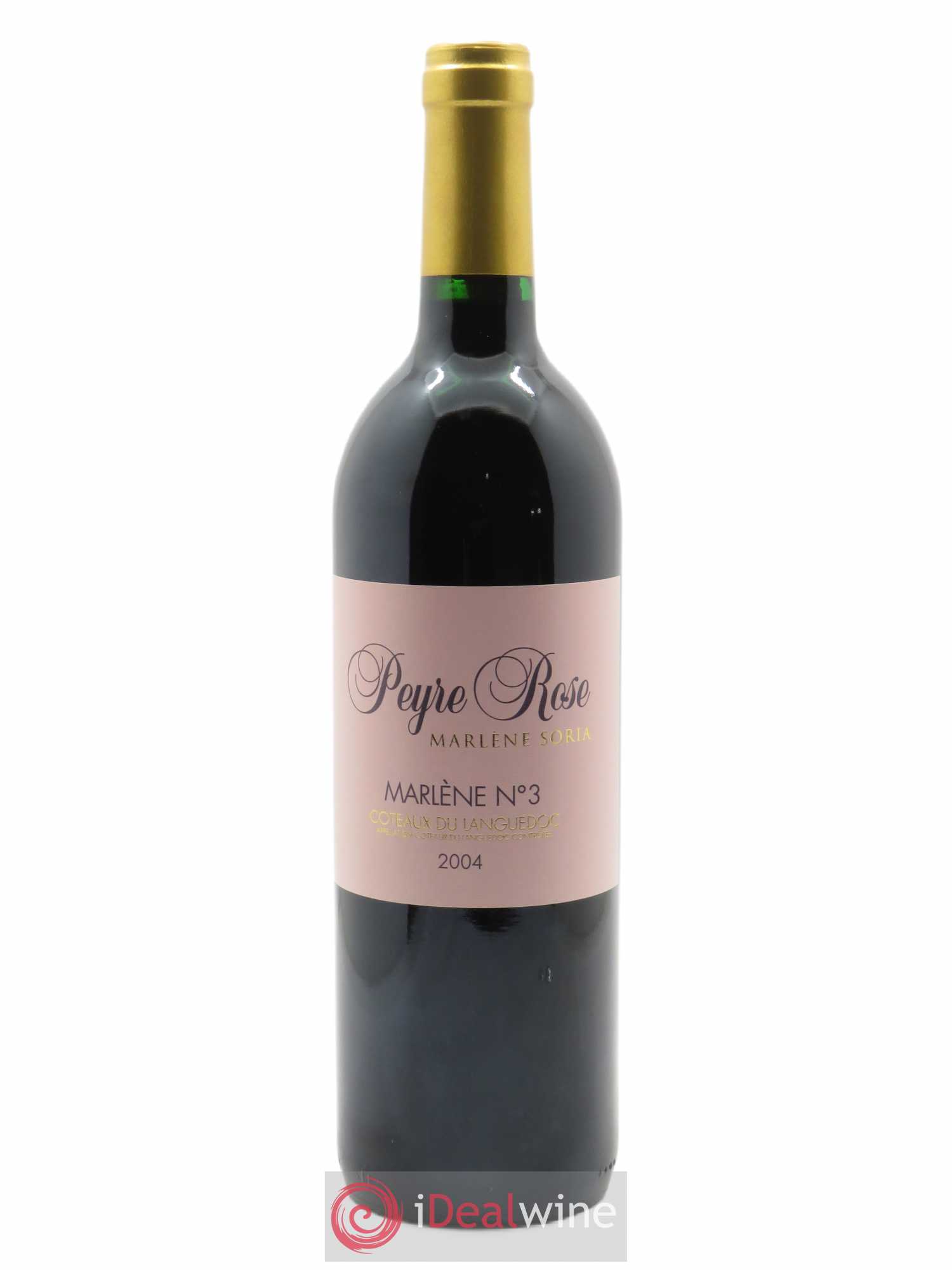 Vin de France (anciennement Coteaux du Languedoc) Peyre-Rose Marlène n°3 Marlène Soria  2004 - Lot de 1 Bouteille