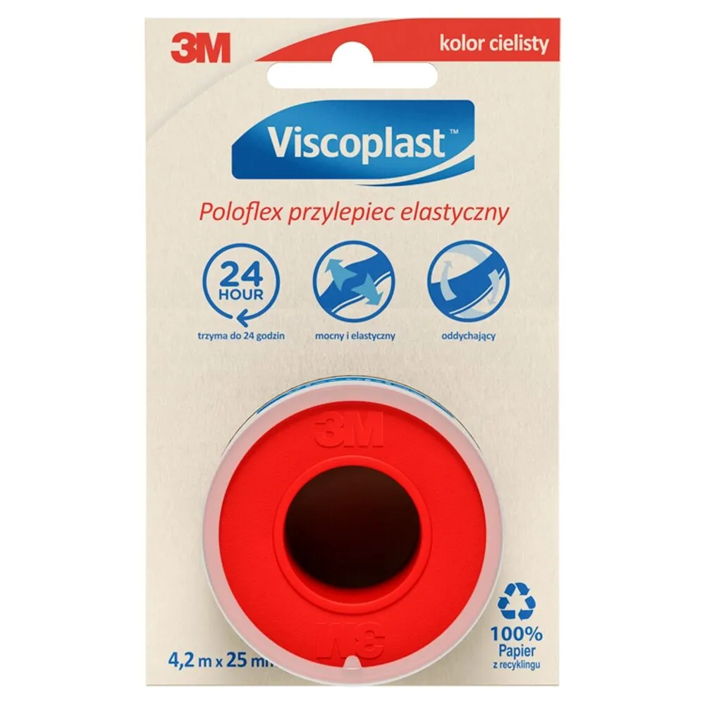 Fita adesiva elástica Viscoplast Poloflex, 0,025 x 4,2 m