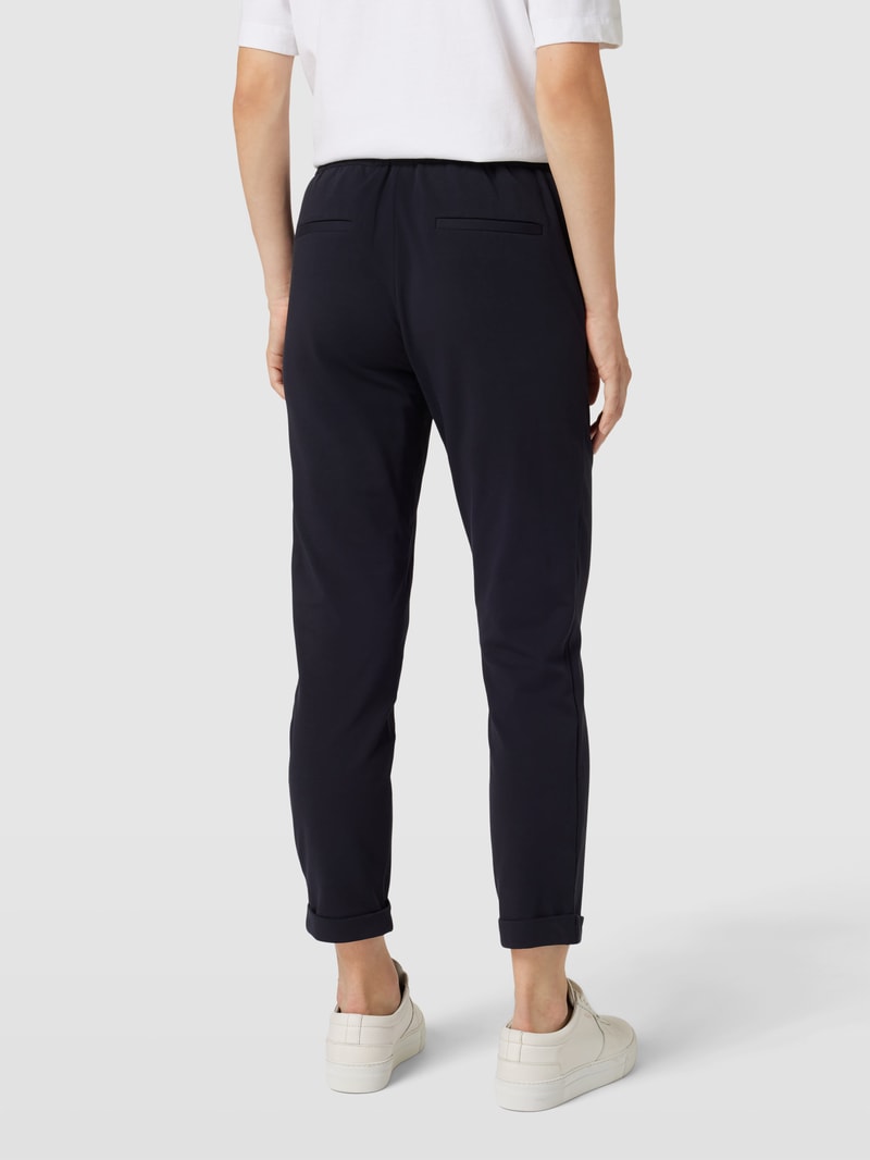 Stoffhose mit elastischem Bund in marineblau