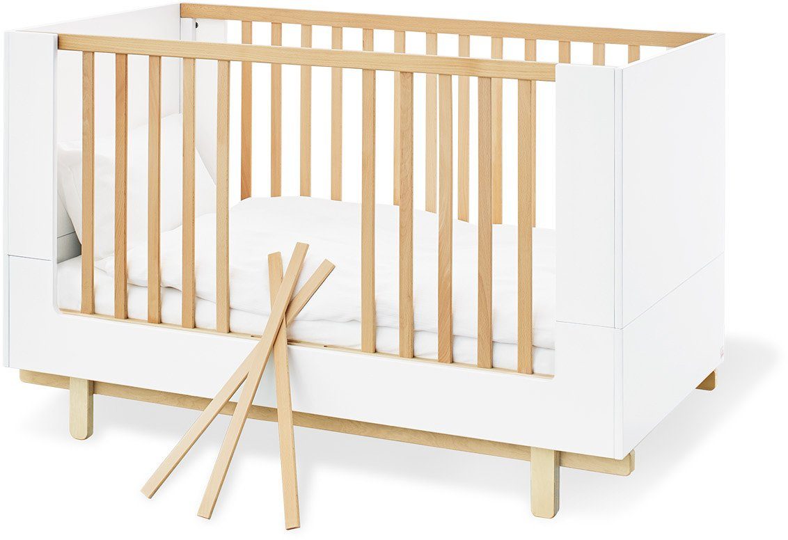 Pinolino® Babyzimmer-Komplettset Boks, (Set, 3-St., Kinderbett, Kleiderschrank, Wickelkommode), extrabreit groß; mit Kinderbett, Schrank und Wickelkommode