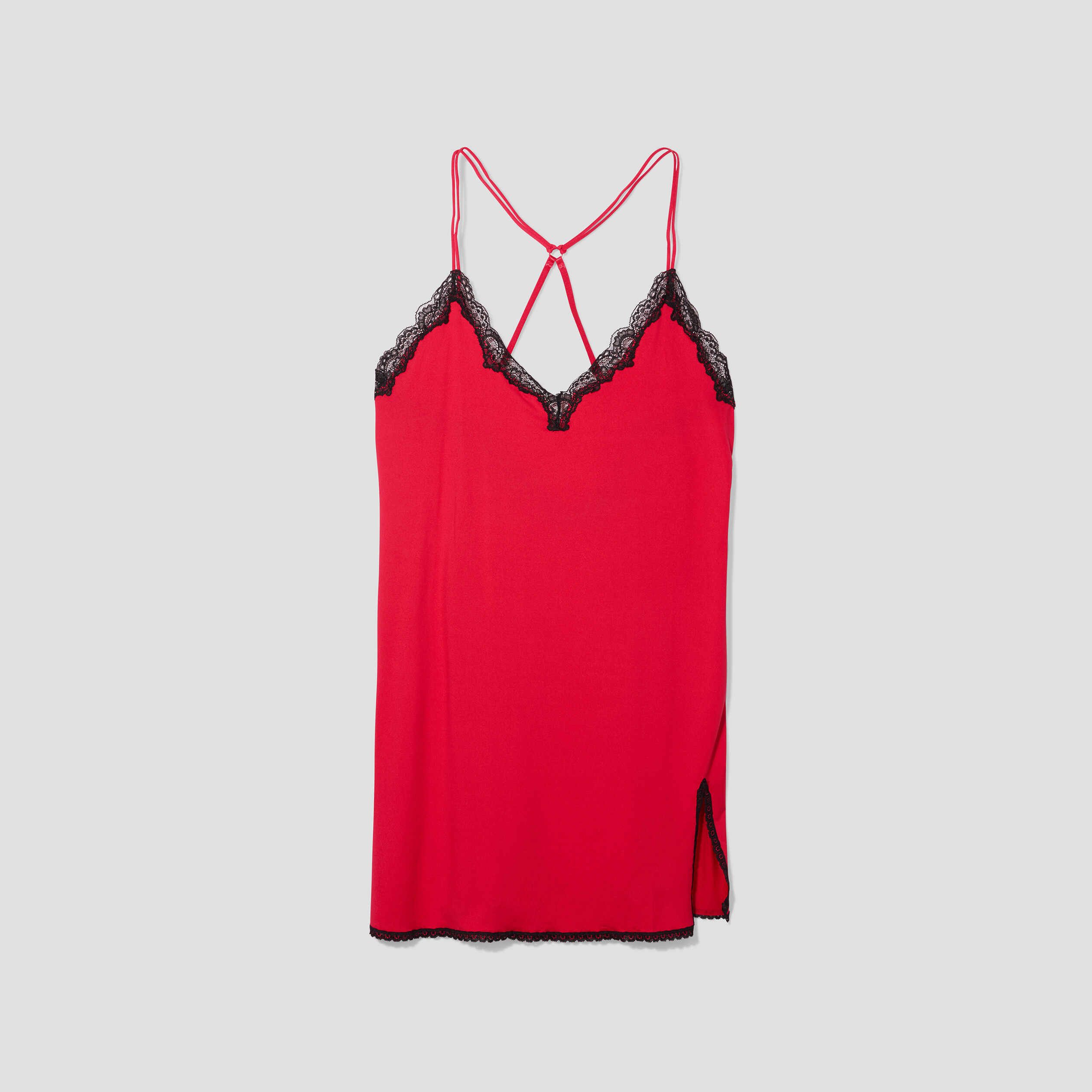 Nuisette à bretelles dos croisé rouge femme | La Halle