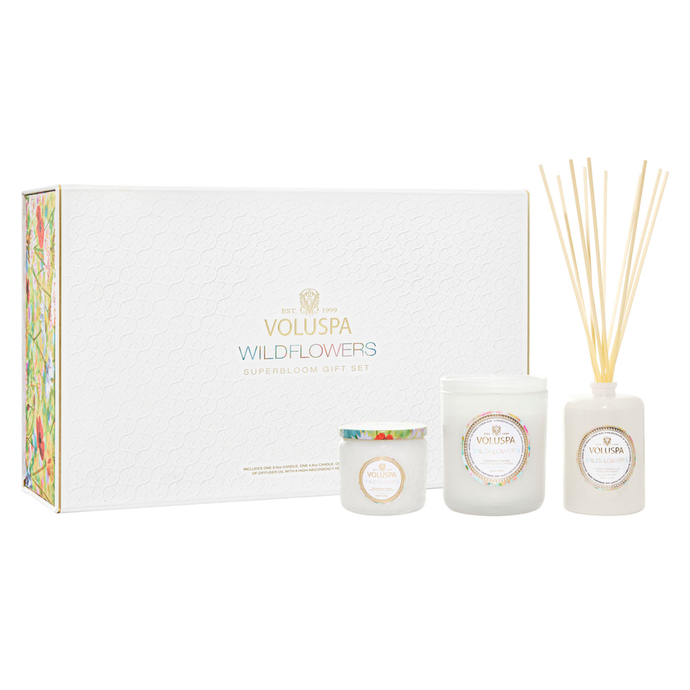 voluspa WILDFLOWERS Superbloom GiftSet Bougie