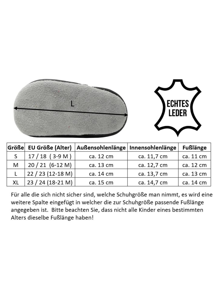 Yalion Leder-Krabbelschuhe 