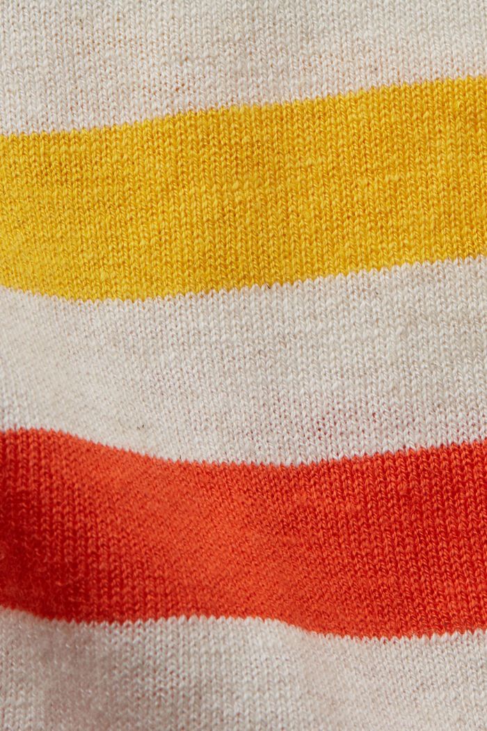 Pullover mit Cropped-Ärmeln und Leinen