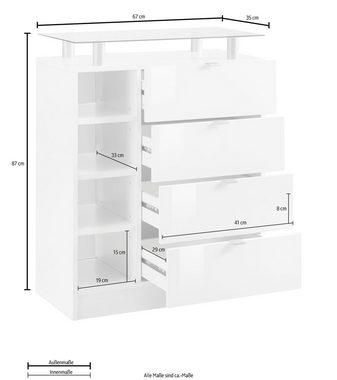 borchardt Möbel Kommode Dolly, Breite 67 cm