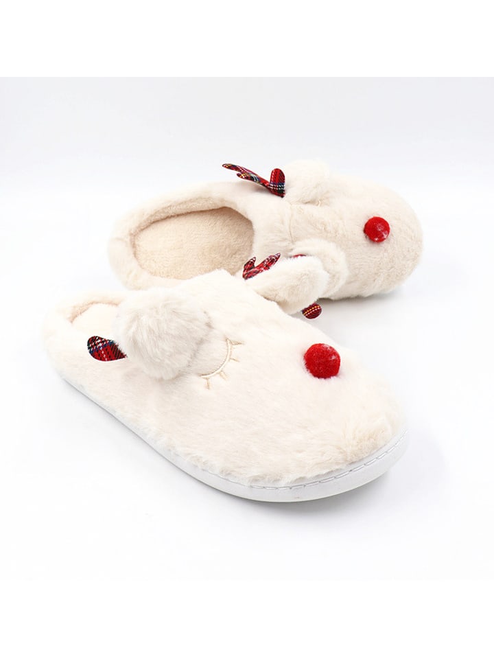 Confly Hausschuhe in Creme günstig kaufen