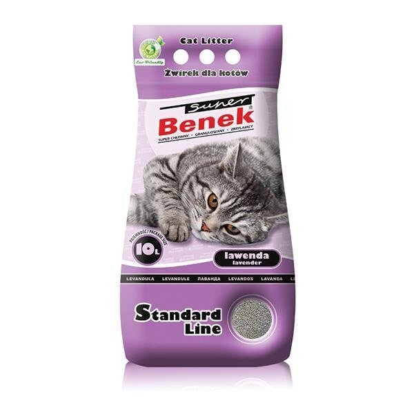 Benek Katzenstreu Benek Super Lavendel Hygienstreu 10 l