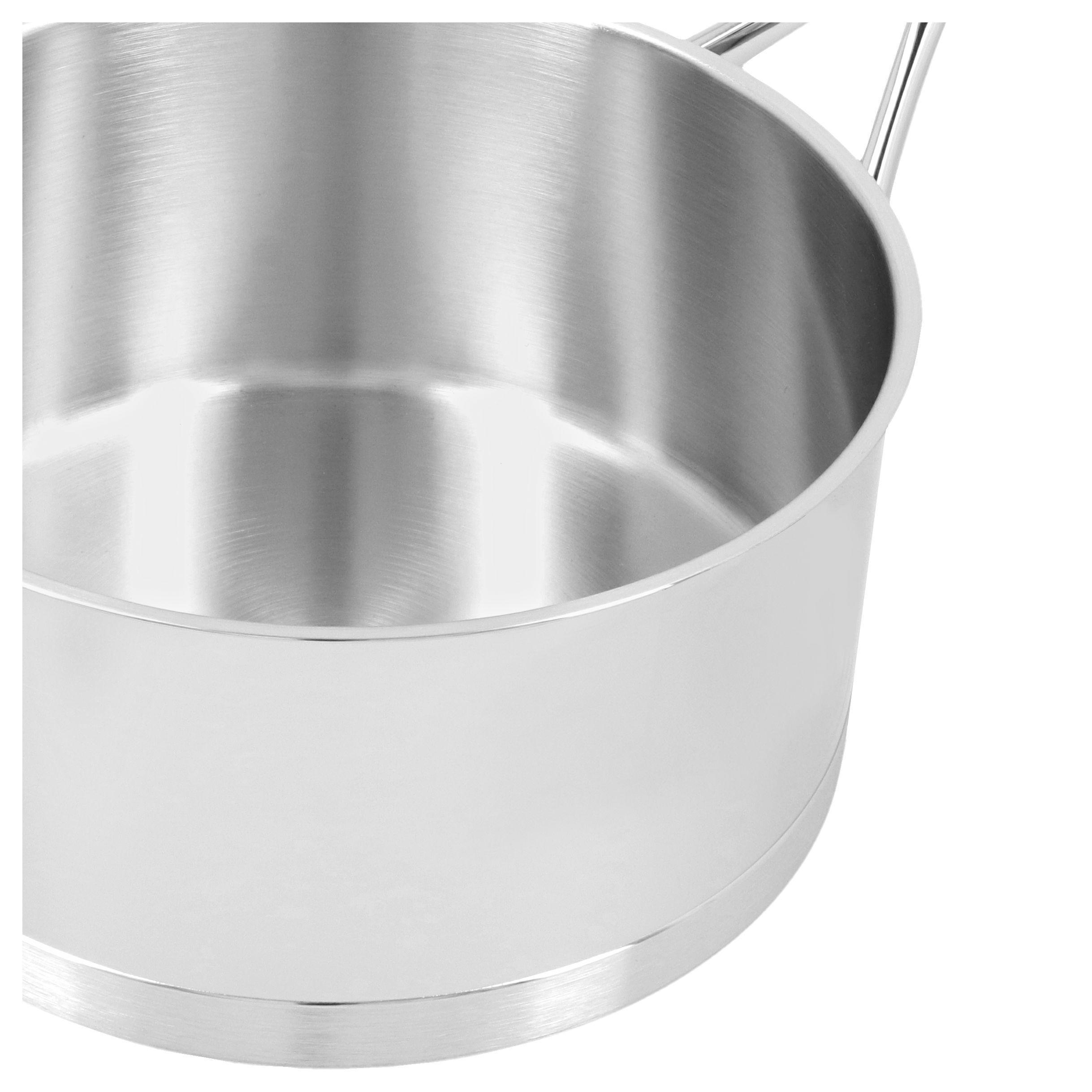 Stieltopf mit Deckel 20 cm, 18/10 Edelstahl, Silber