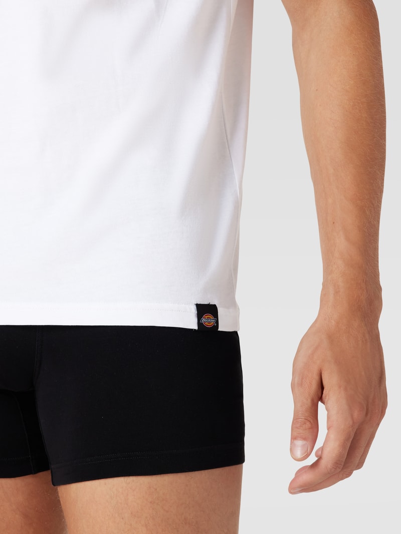 T-Shirt mit Rundhalsausschnitt im 3er-Pack in weiß